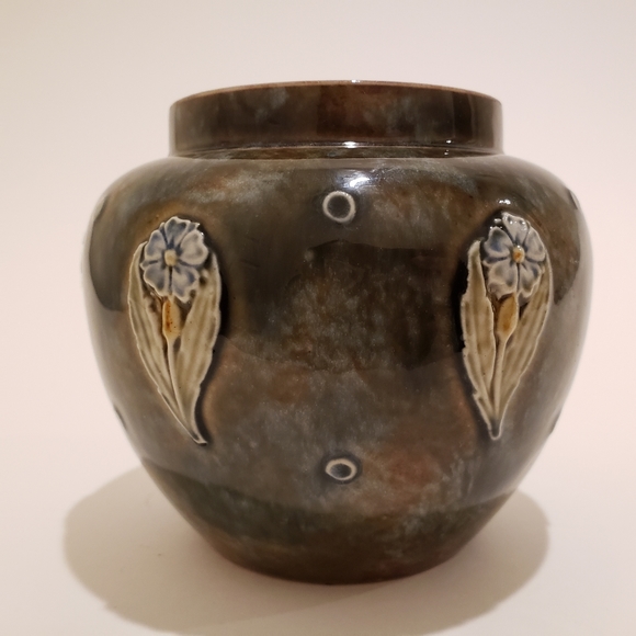 Art Nouveau Antique Jardinière Doulton Maud Bowden - Picture 7 of 7